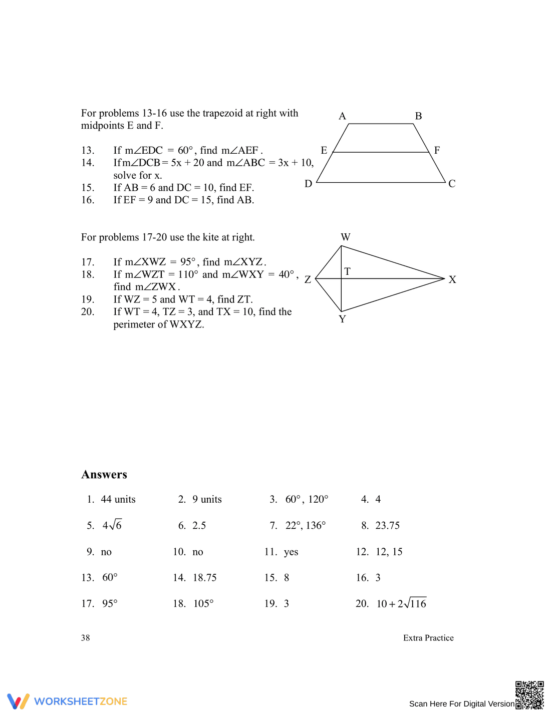 Updated Quadrilateral Properties Worksheet for Students - Page 4