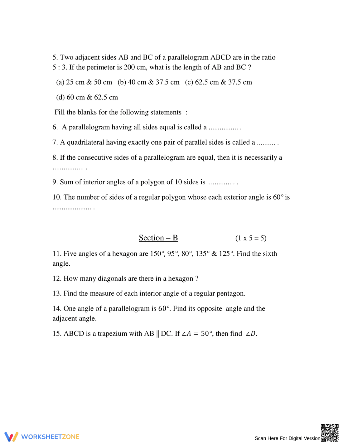 Understanding Quadrilaterals: Comprehensive Worksheet - Page 2