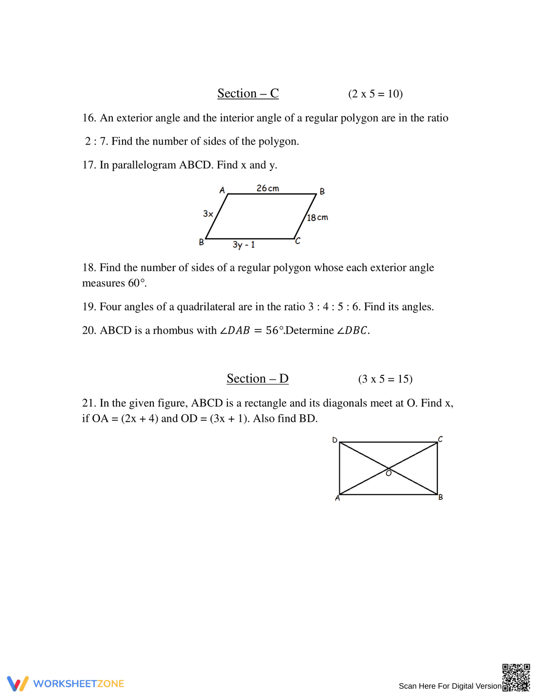 Understanding Quadrilaterals: Comprehensive Worksheet - Page 3
