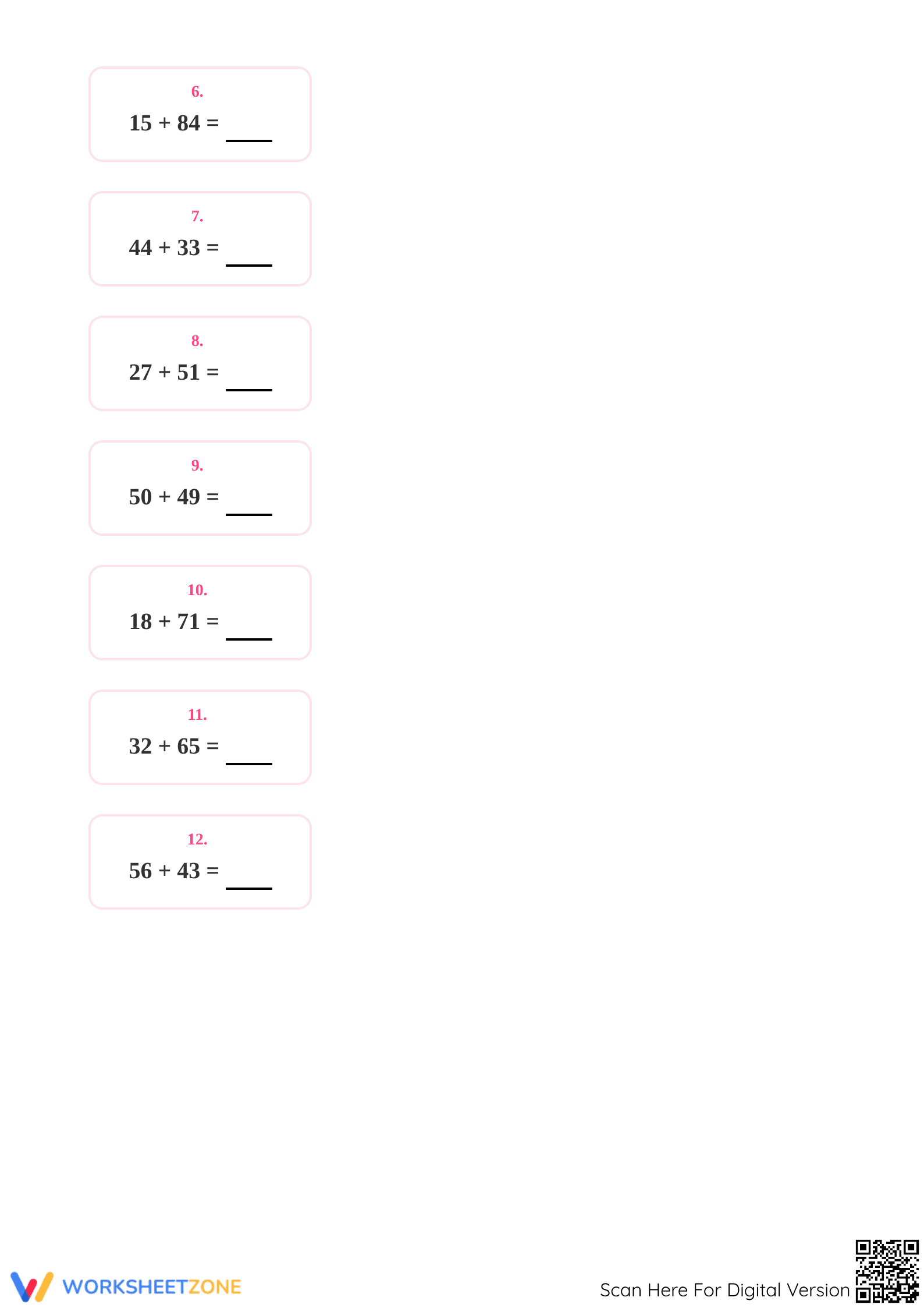 Essential Valentine's Day Addition Worksheet | Grades 7-9 - Page 2