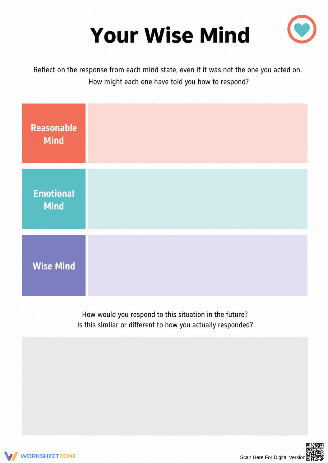 Essential Wise Mind Worksheet | Grade 9-12 Social Skills - Page 2