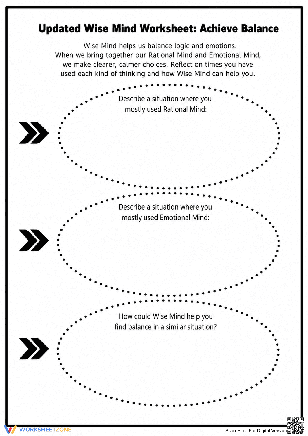 Wise Mind Worksheet (3 Levels) | Grade 5 Ready - Page 2