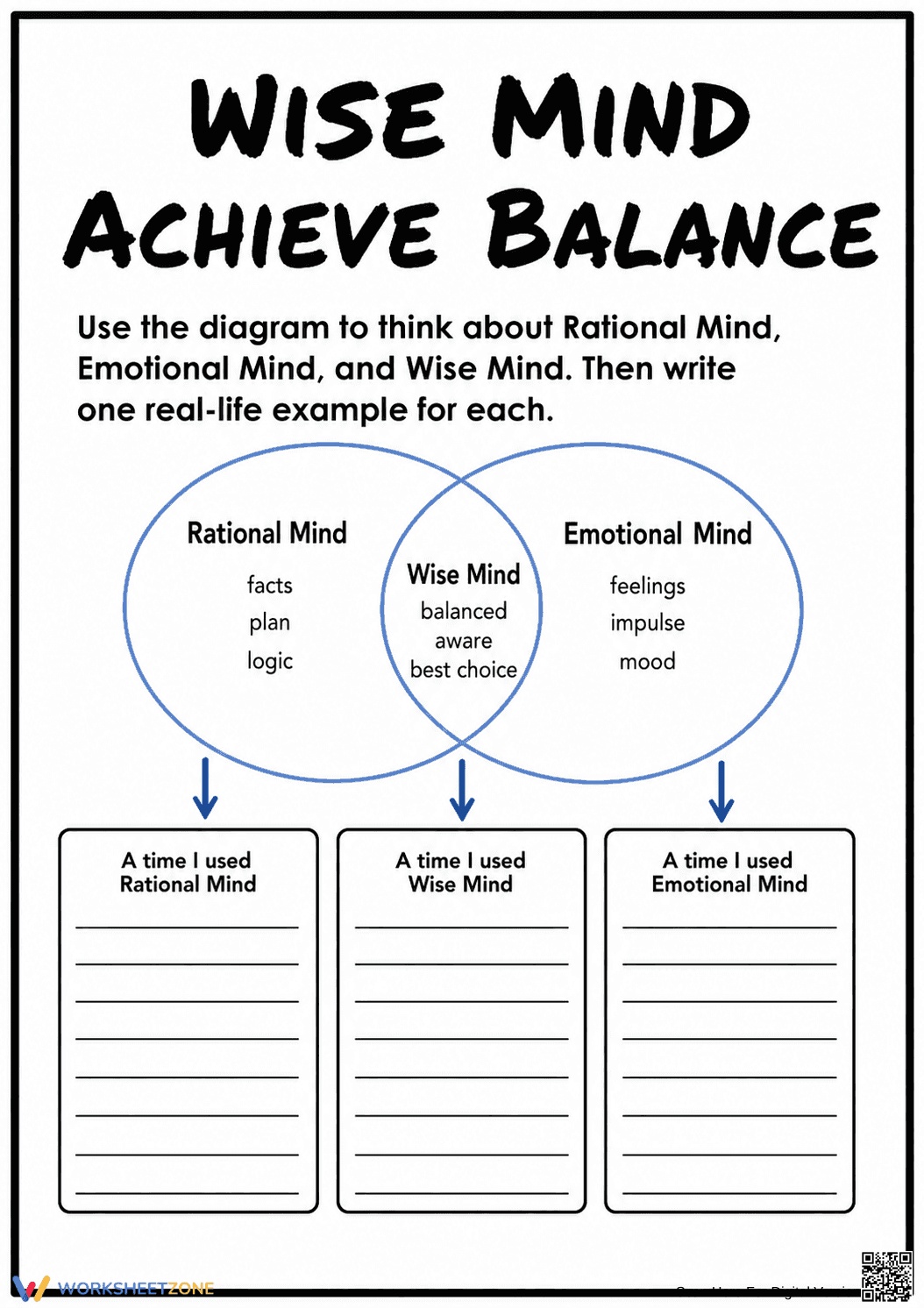 Wise Mind Worksheet (3 Levels) | Grade 5 Ready - Page 5