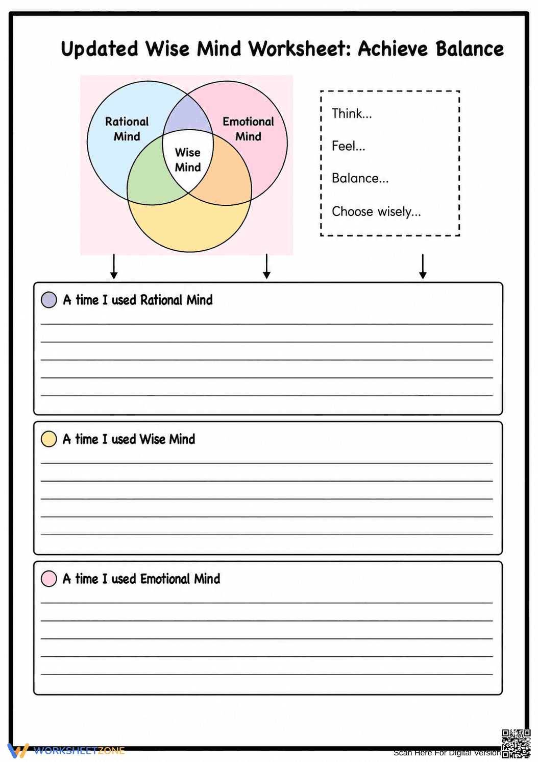 Wise Mind Worksheet (3 Levels) | Grade 5 Ready - Page 9