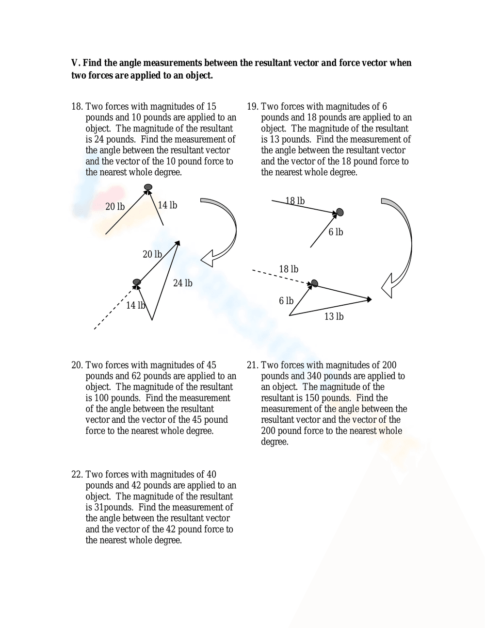 Understanding Addition of Vectors: Practice Problems - Page 7