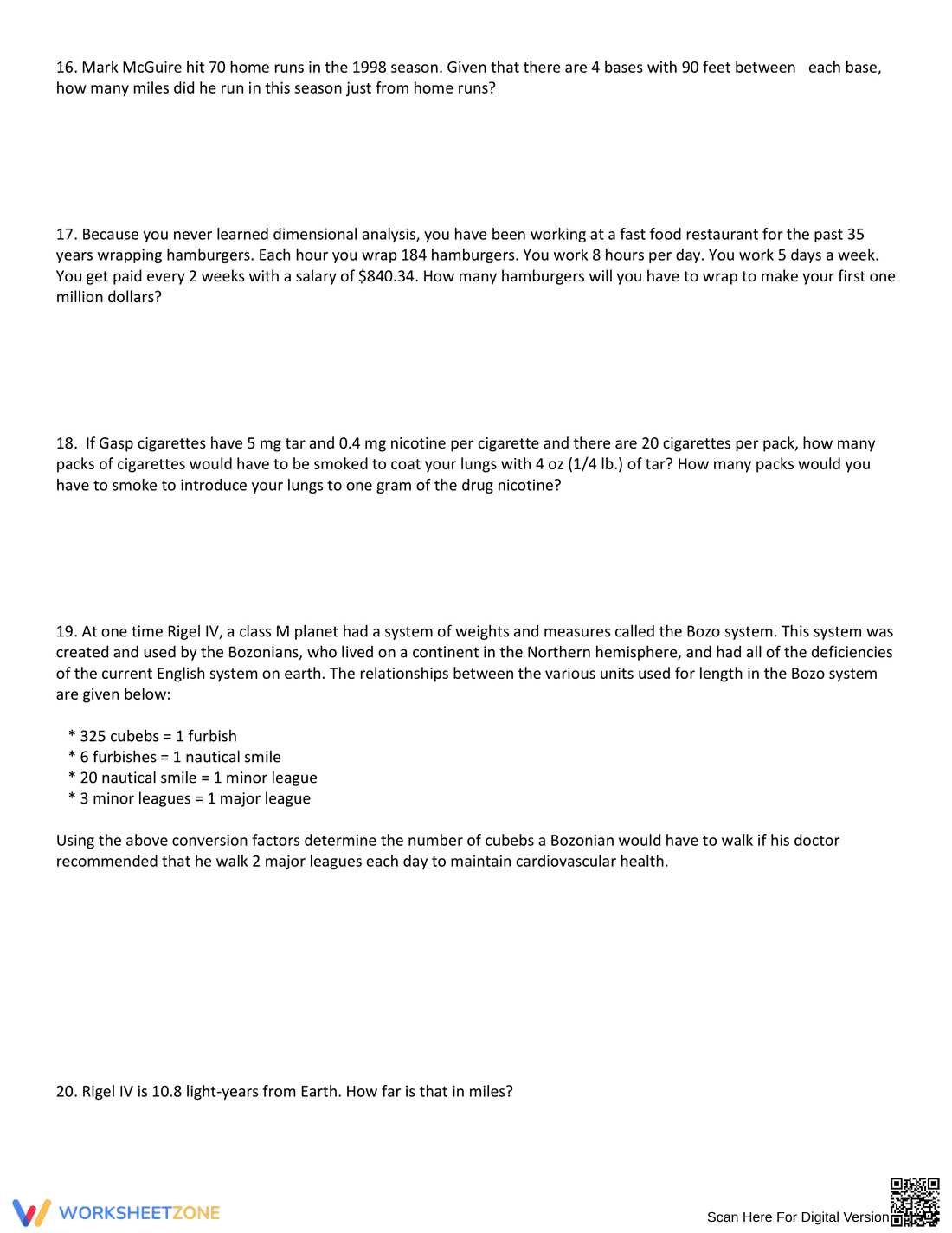 Multiple Step Dimensional Analysis Practice - Page 3