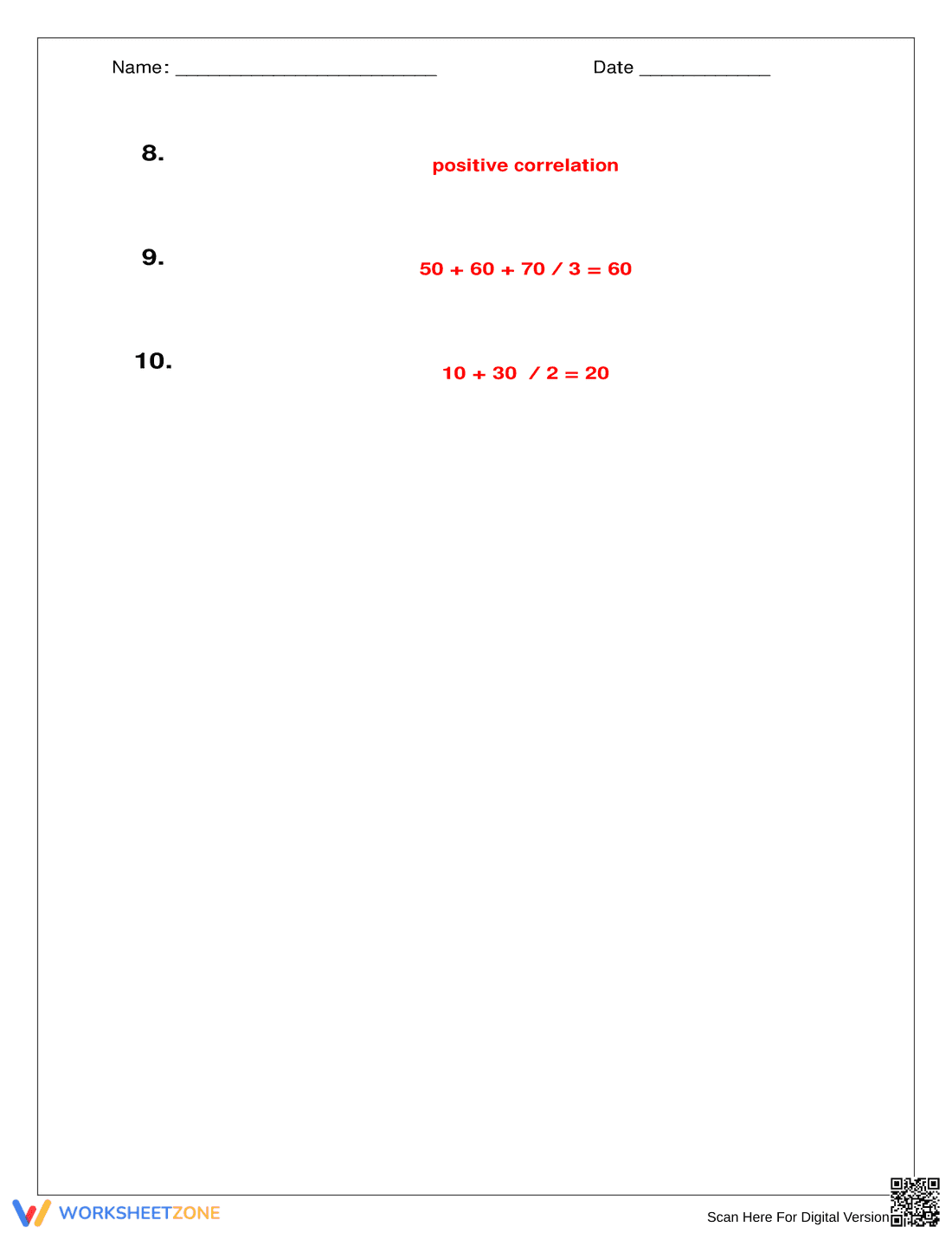 Scatter Plots & Line of Best Fit Practice - Page 16