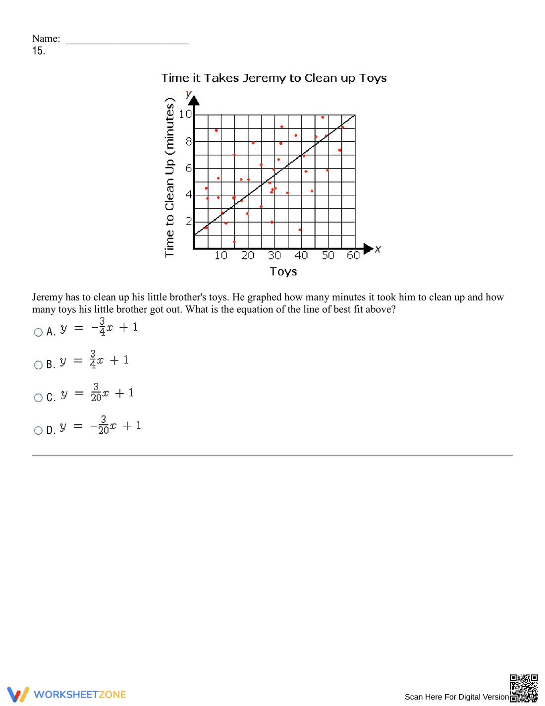 Updated Best Fit Lines Worksheet for Data Analysis - Page 12