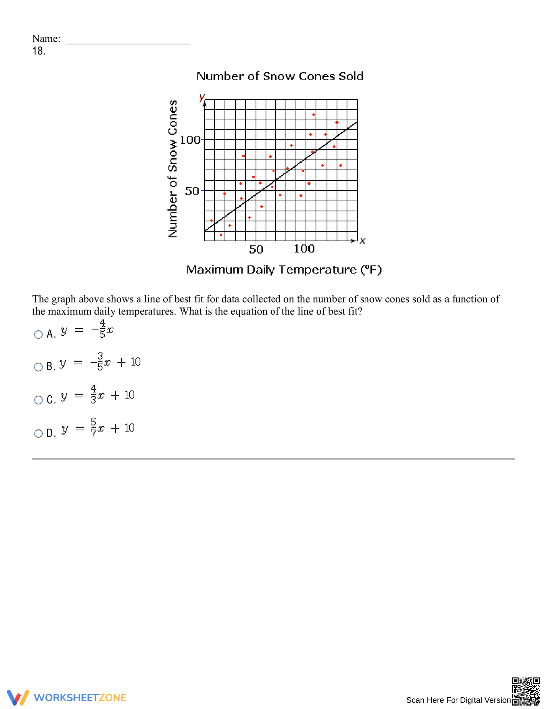 Updated Best Fit Lines Worksheet for Data Analysis - Page 15