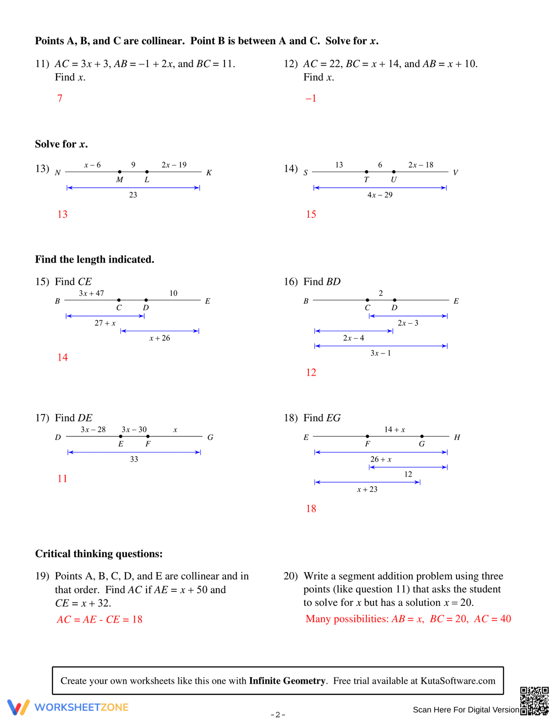The Segment Addition Postulate: Geometry Basics - Page 4