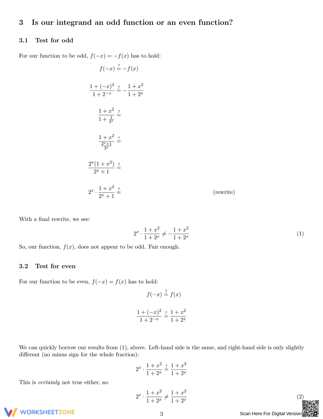 Understanding Odd and Even Functions - Page 3