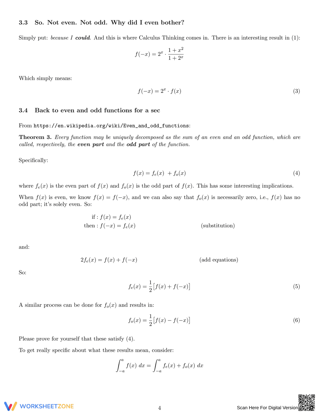Understanding Odd and Even Functions - Page 4