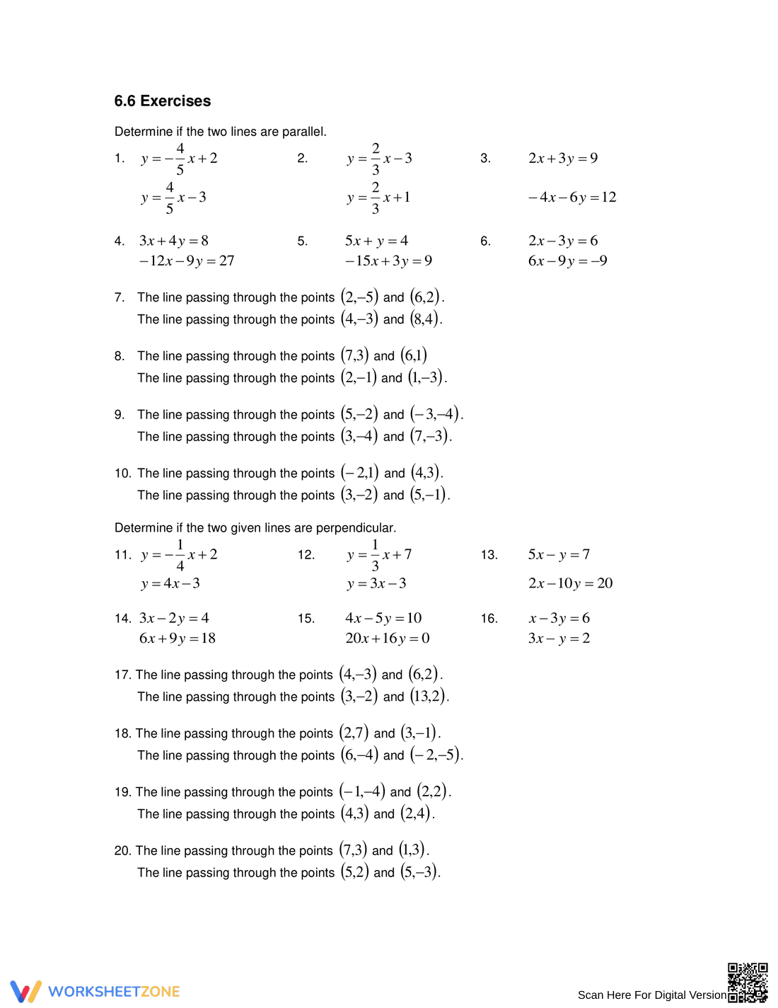 Parallel and Perpendicular Lines - Page 5