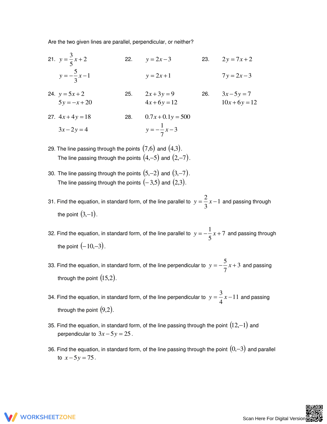 Parallel and Perpendicular Lines - Page 6