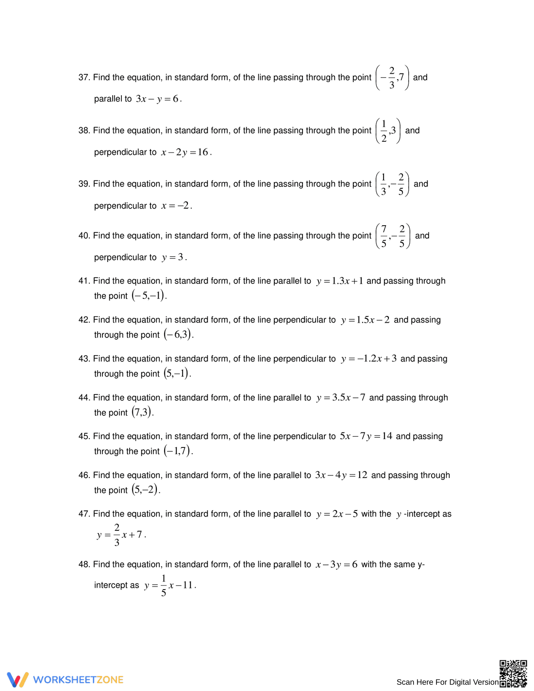 Parallel and Perpendicular Lines - Page 7