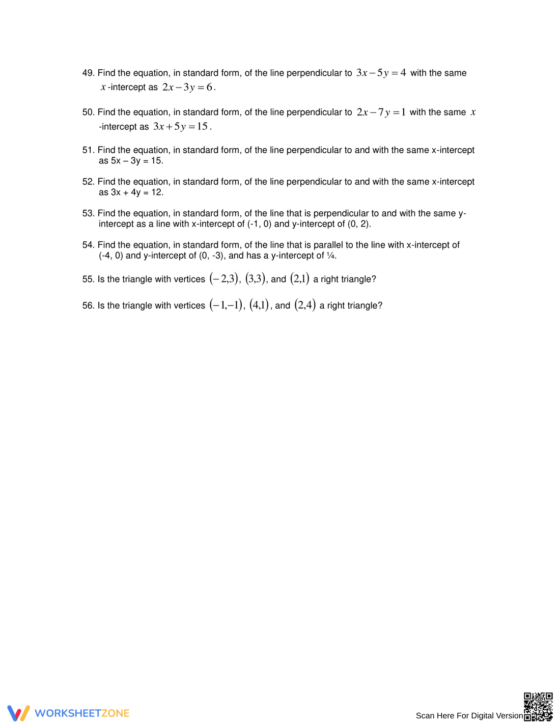 Parallel and Perpendicular Lines - Page 8
