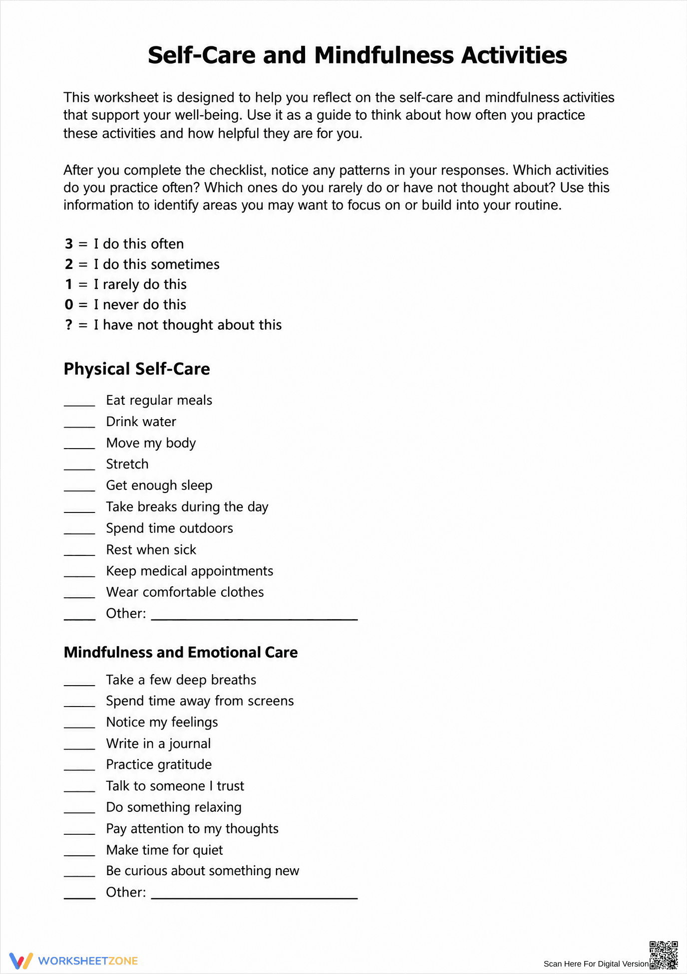 Printable Self-Care & Mindfulness Worksheet | Grade 8 Ready - Page 7