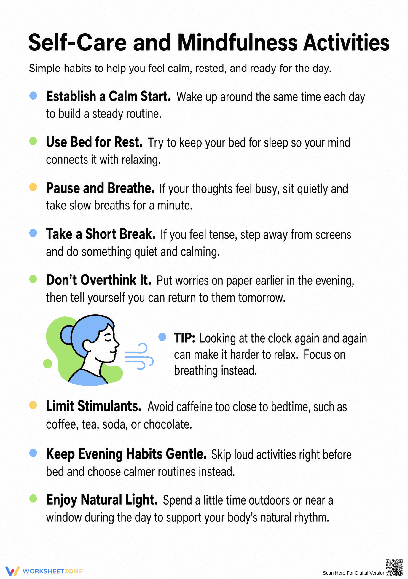 Printable Self-Care & Mindfulness Worksheet | Grade 8 Ready - Page 11