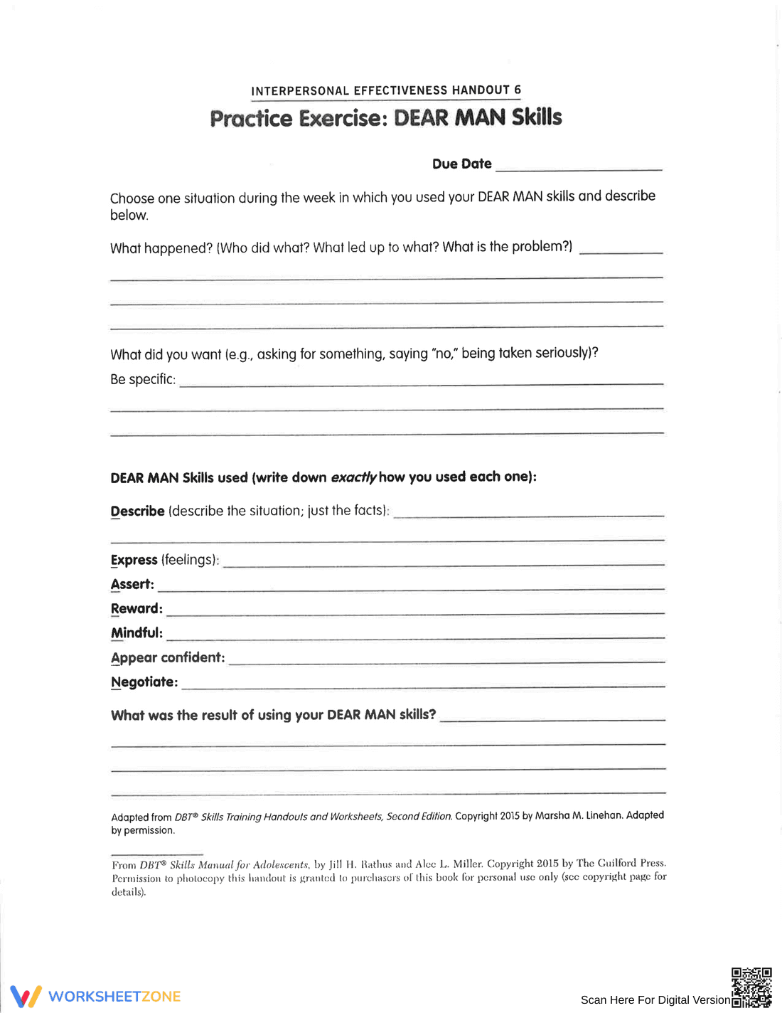 DEAR MAN Communication Worksheet | Essential DBT Guide - Page 3