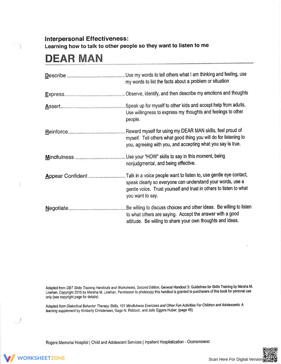 DEAR MAN Communication Worksheet | Essential DBT Guide - Page 4