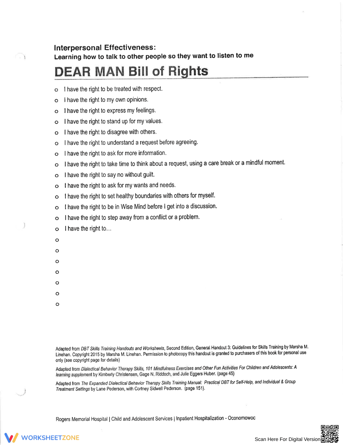 DEAR MAN Communication Worksheet | Essential DBT Guide - Page 5