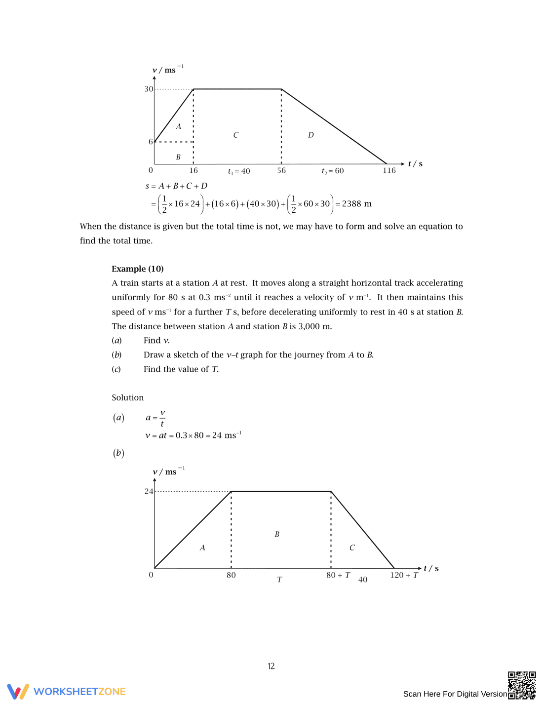 Analyzing Velocity-Time Graphs - Page 12