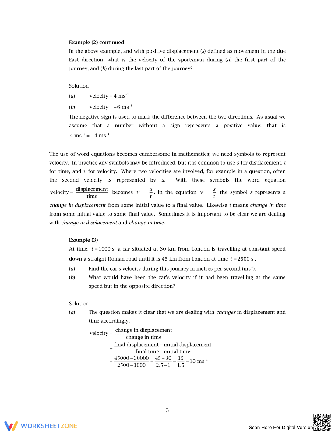Analyzing Velocity-Time Graphs - Page 3
