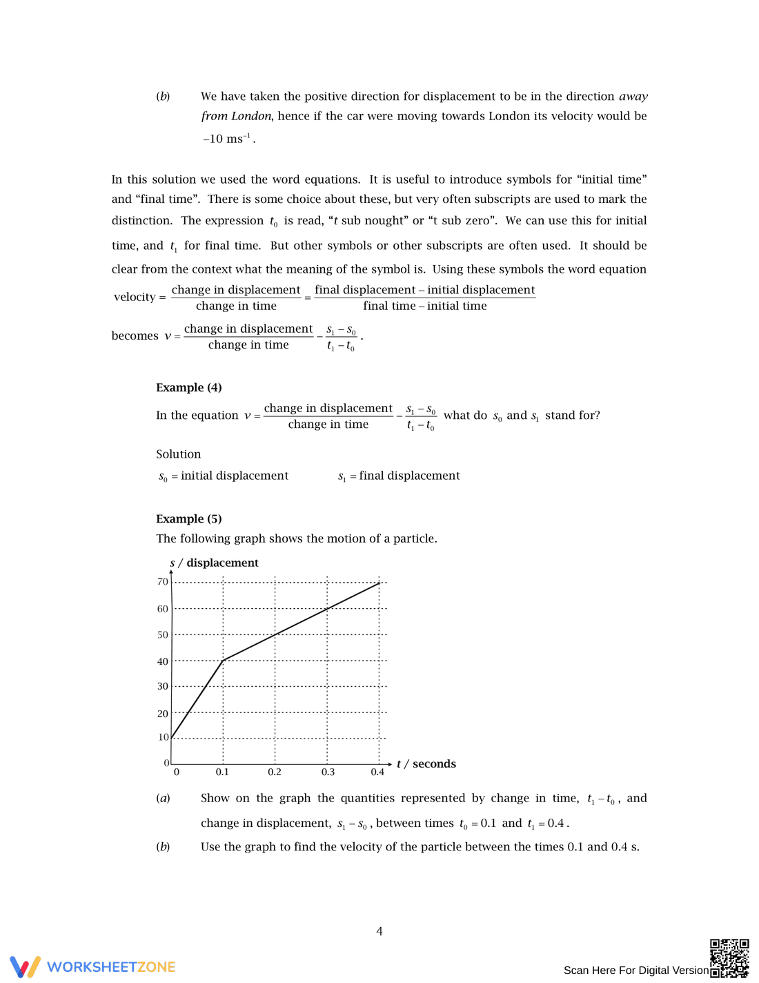 Analyzing Velocity-Time Graphs - Page 4