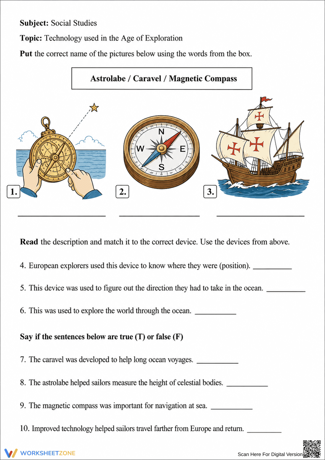 Age of Exploration Worksheet | Grade 7 Essential Guide - Page 3