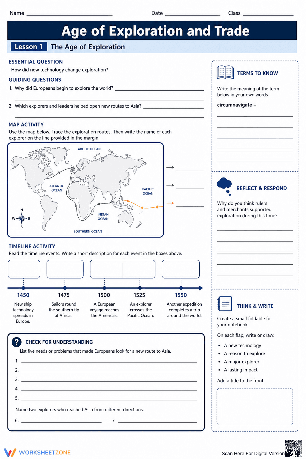 Age of Exploration Worksheet | Grade 7 Essential Guide - Page 4