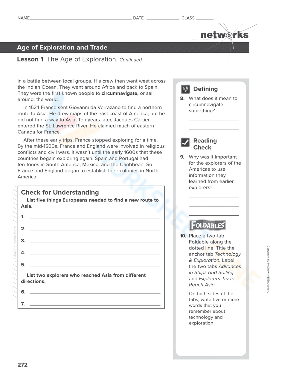 Delve into the Age of Exploration Worksheet - Page 4