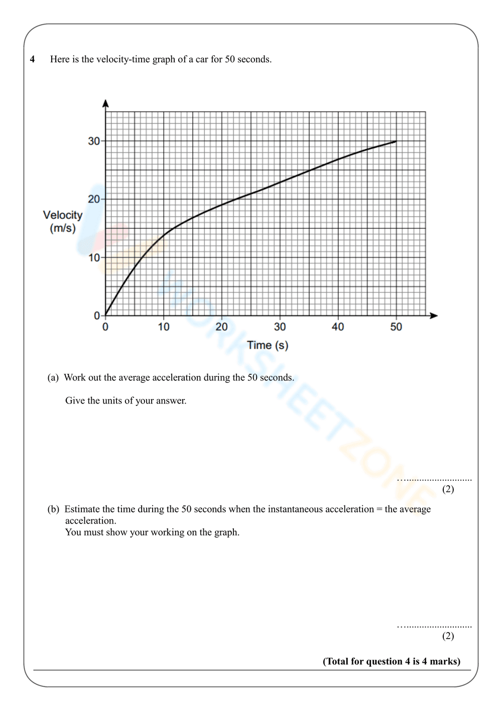 Graphs of Velocity and Time: Physics - Page 5