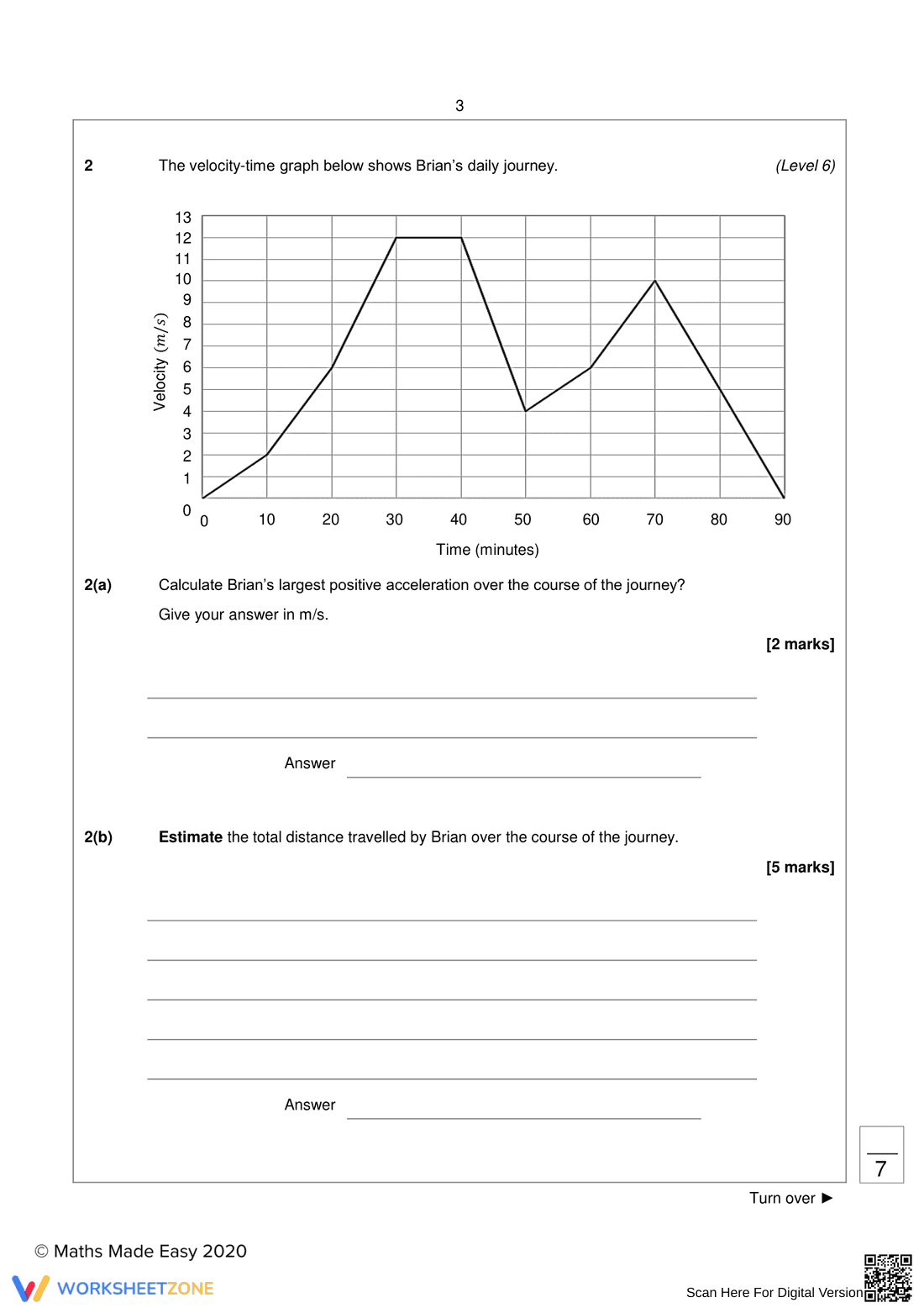 Interpreting Velocity-Time Graph - Page 3