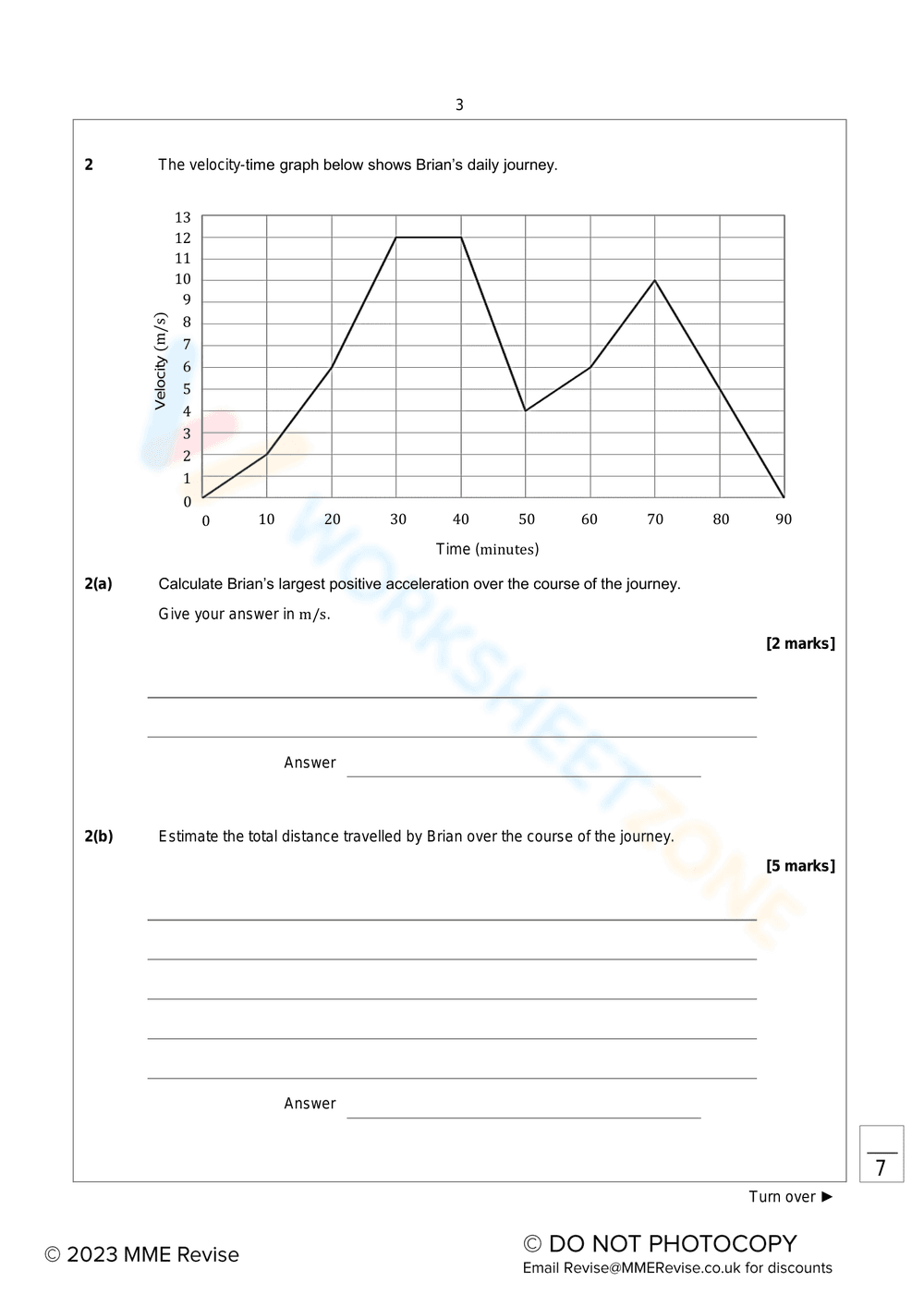 Interpreting Velocity-Time Graph - Page 3