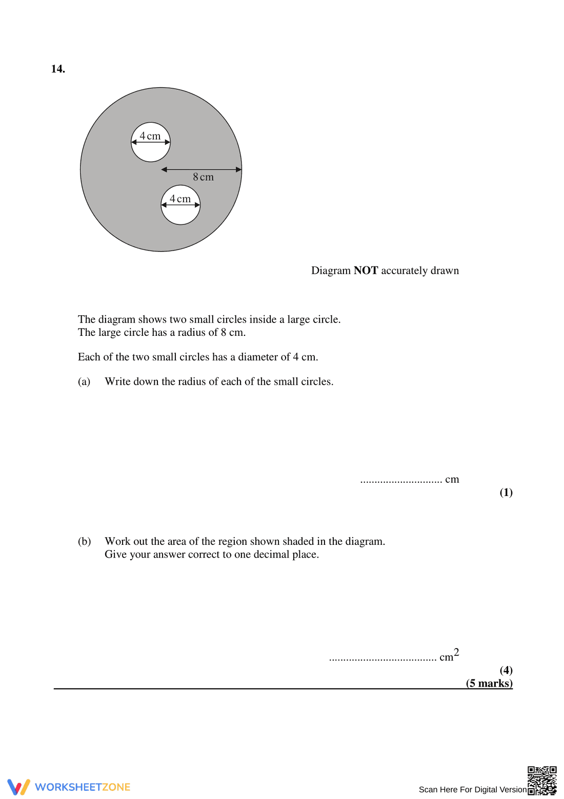 Calculate Area and Circumference of Circles - Page 8