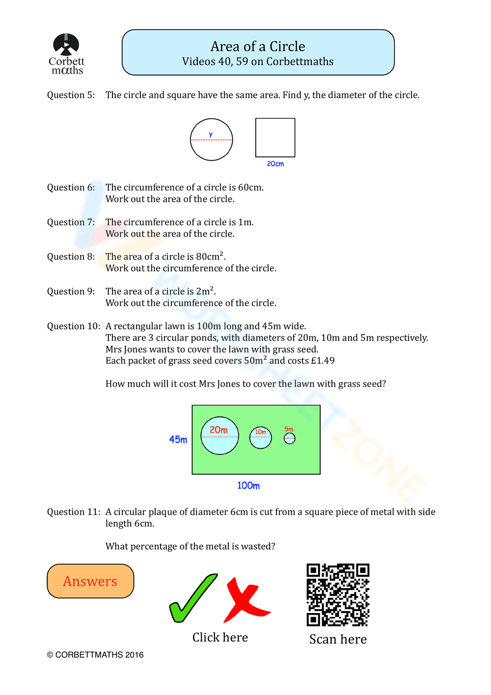 Calculate the Area of a Circle - Page 4