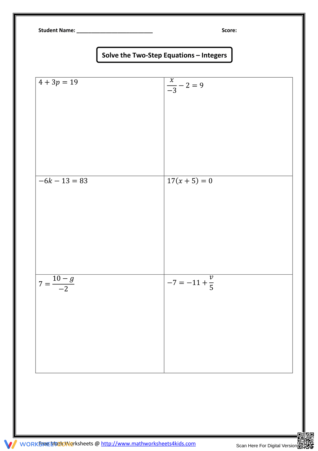 Solving Two-Step Inequalities - Page 5