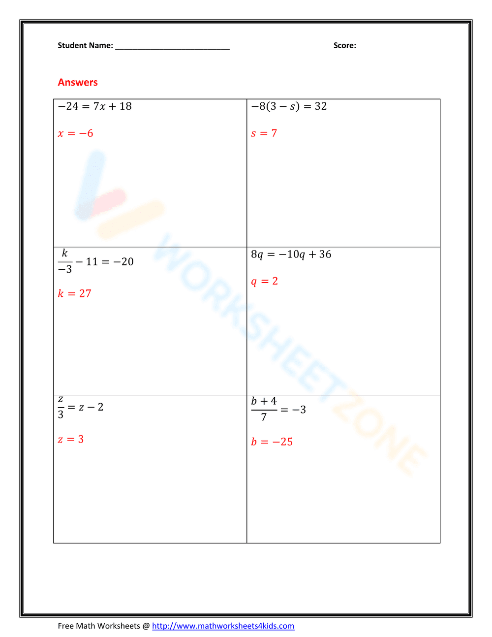 Solving Two-Step Inequalities - Page 8