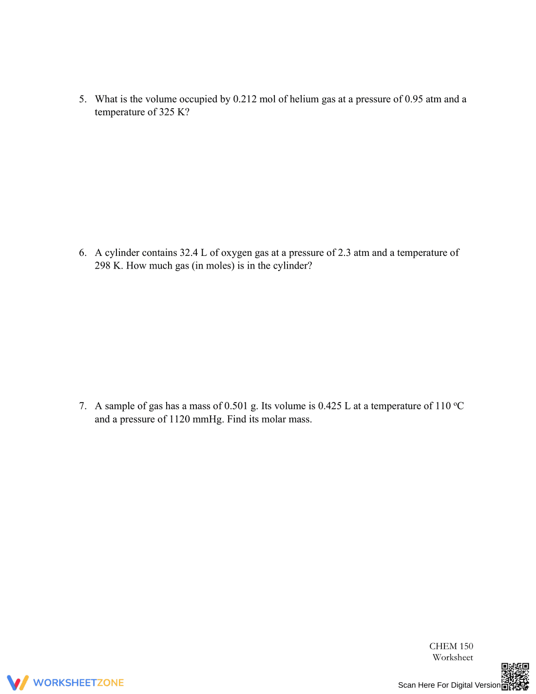 Updated Ideal Gas Law Worksheet: Practice Problems - Page 2