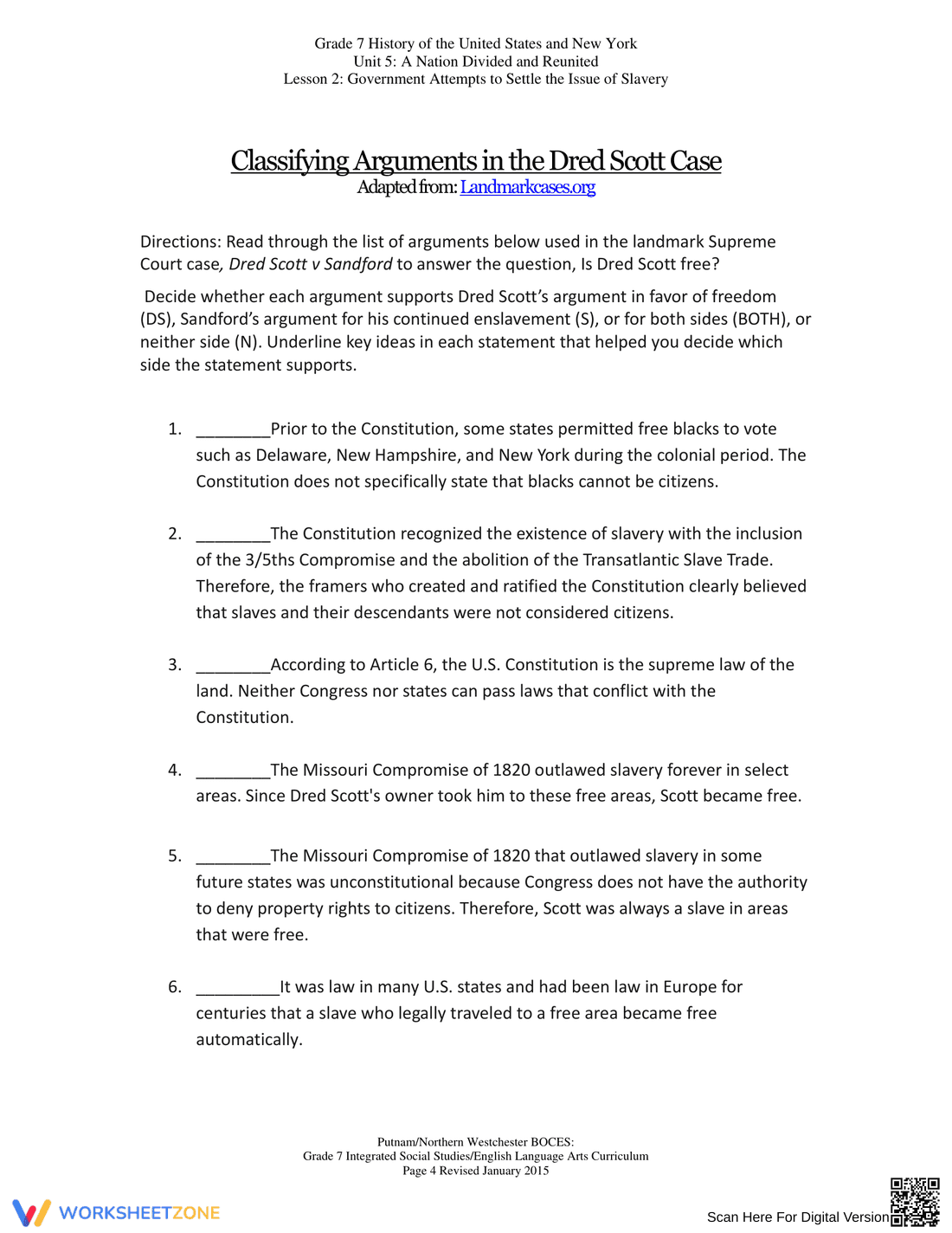 Dred Scott v Sandford: Analyzing the Decision - Page 4