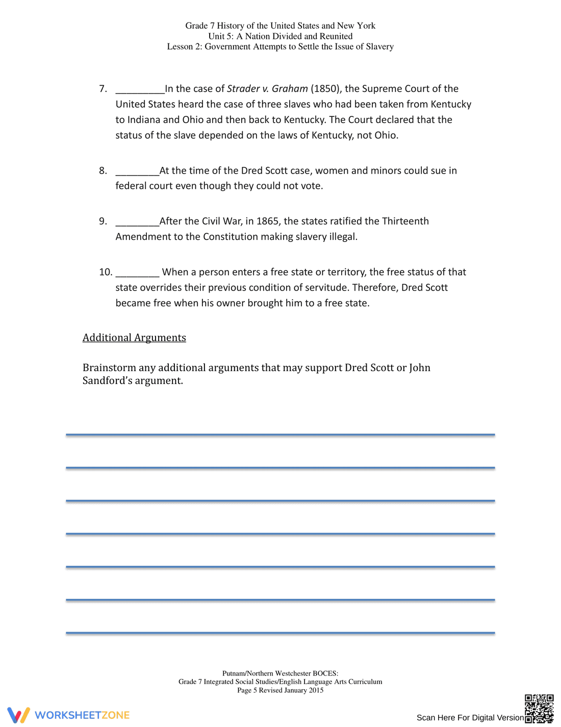 Dred Scott v Sandford: Analyzing the Decision - Page 5