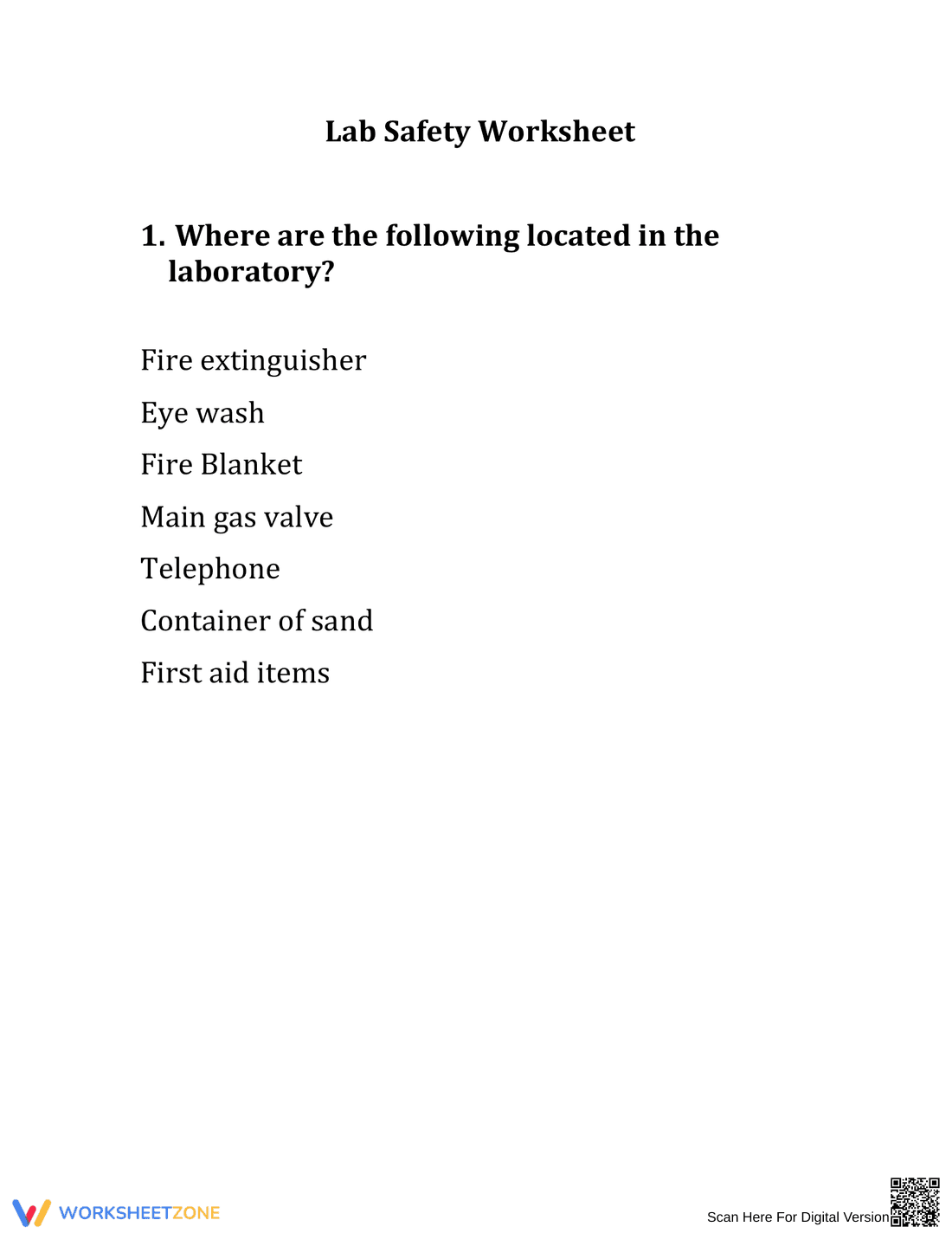 Lab Safety Worksheet | Grade 8-10 Essential - Page 2