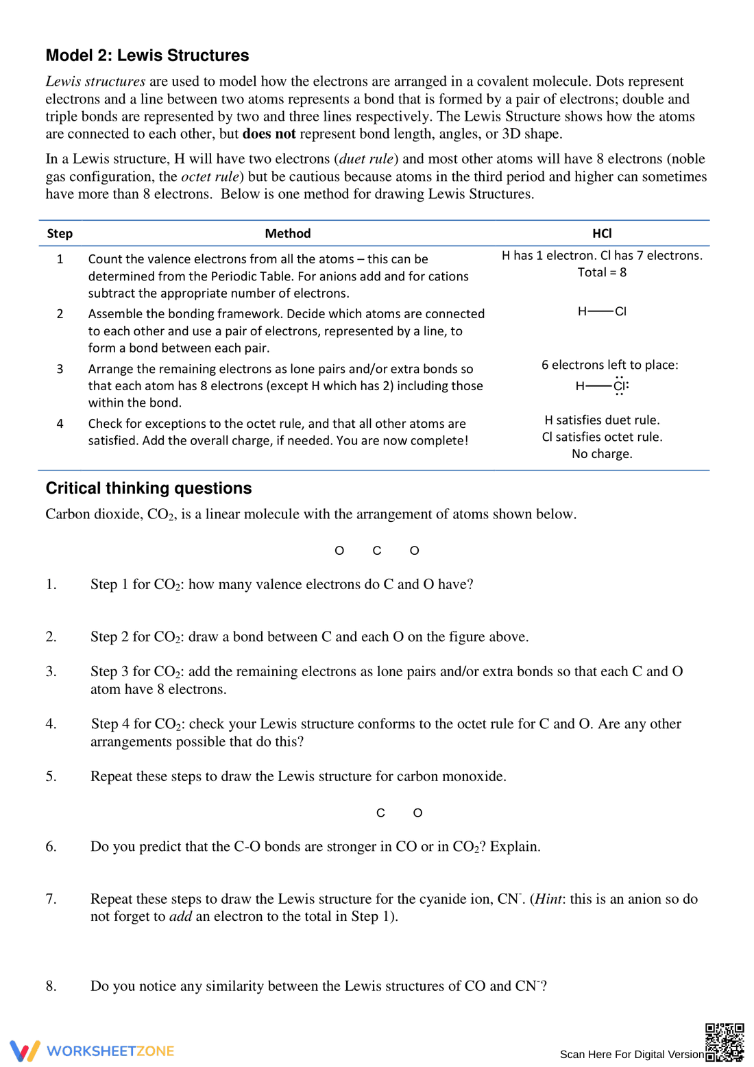 Ionic & Covalent Bonding: Chemistry Worksheet - Page 2