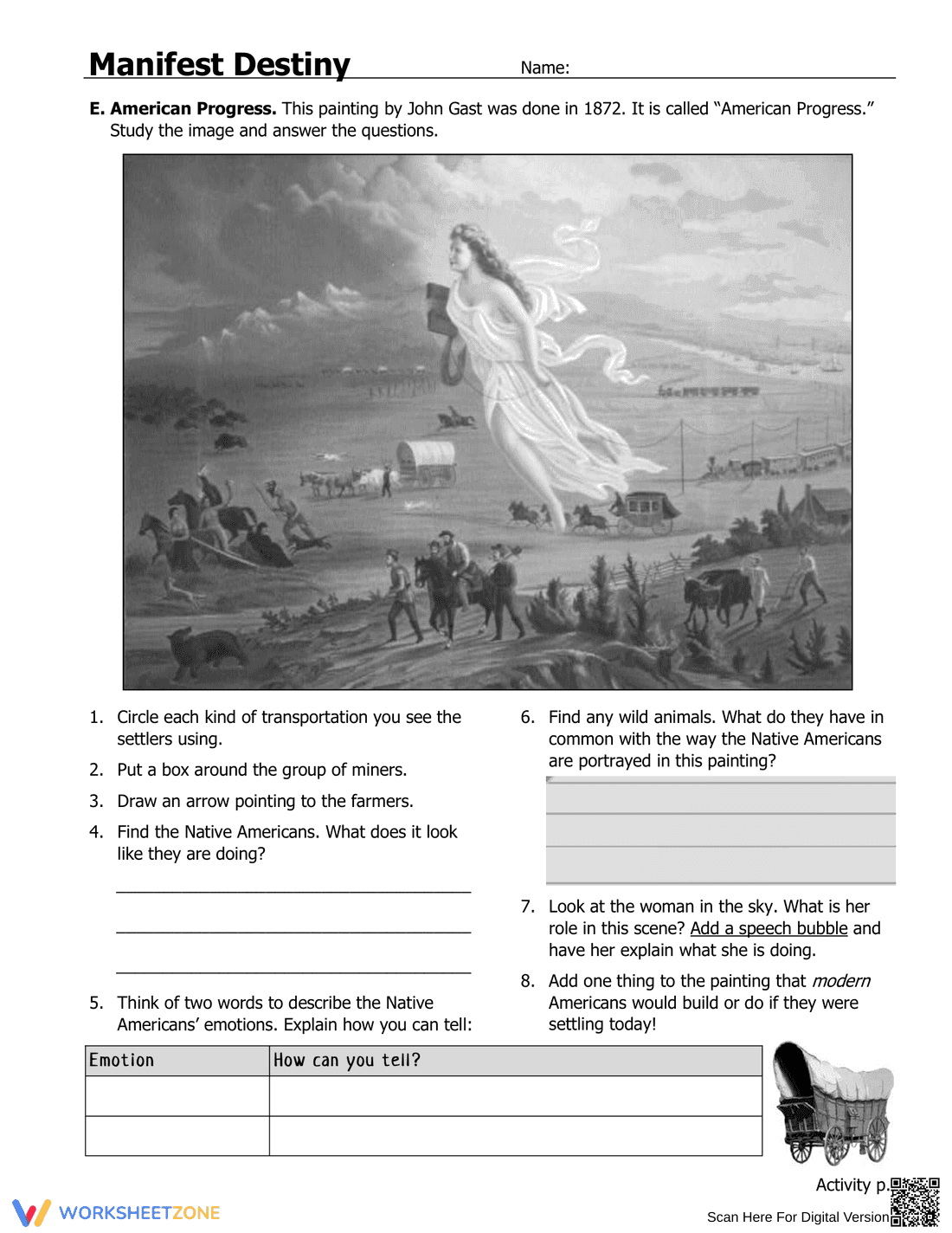 Manifest Destiny History Worksheet - Page 6