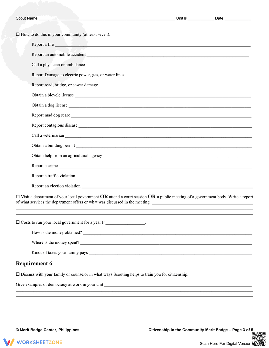 Exploring Community Citizenship Merit Badge - Page 3