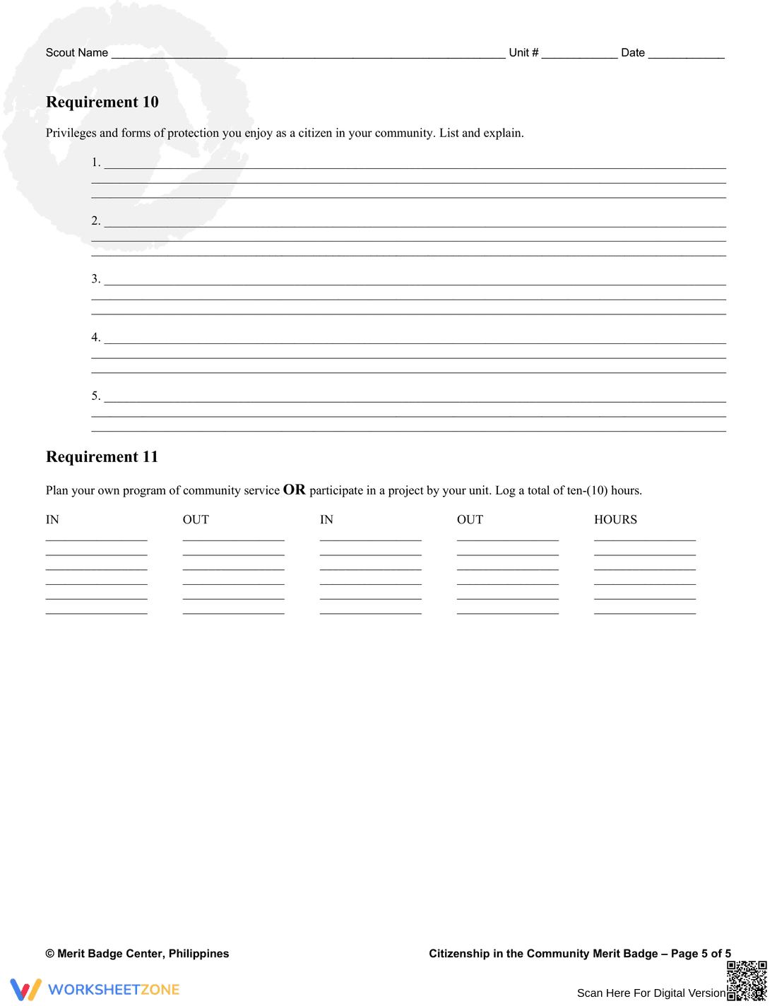 Exploring Community Citizenship Merit Badge - Page 5