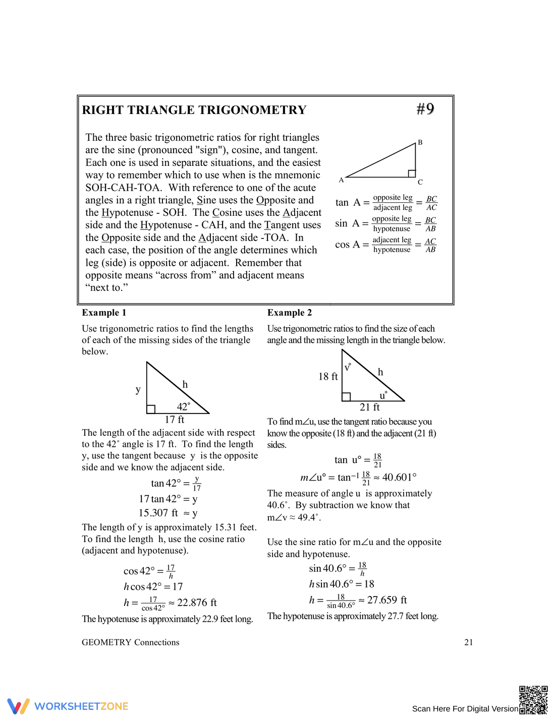 Special Right Triangles Review Worksheet - Page 5