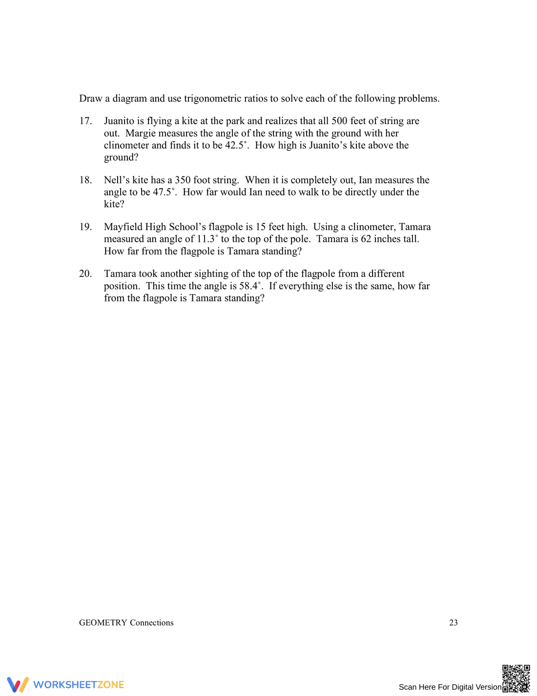 Special Right Triangles Review Worksheet - Page 7