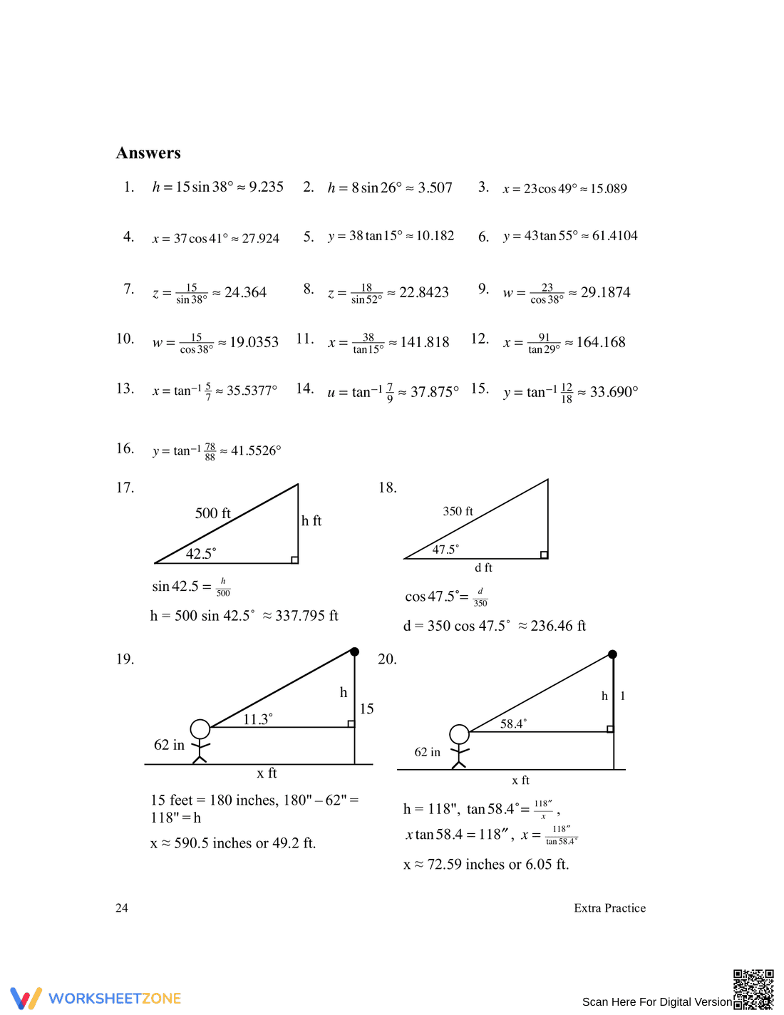 Special Right Triangles Review Worksheet - Page 8