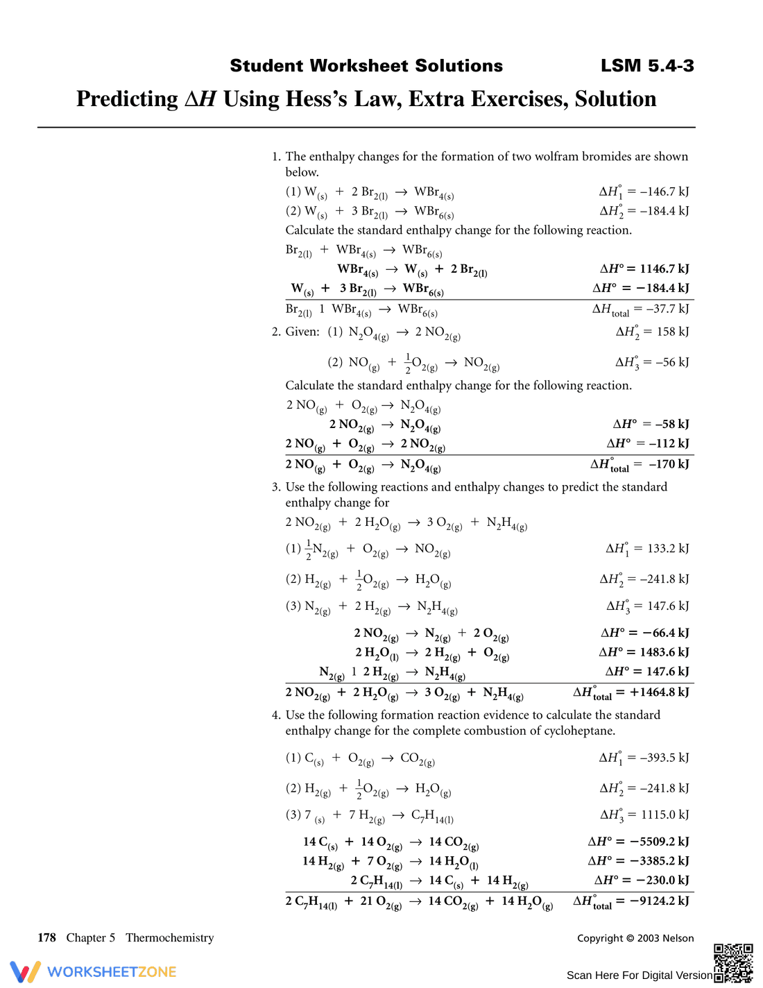 Predicting ΔH Using Hess's Law - Page 2
